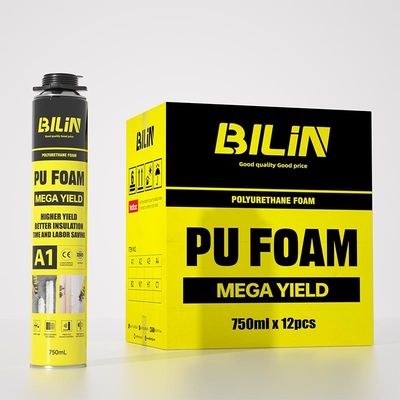 BILIN A1 Yüksek verimlilik genişletilebilir PU köpük spreyi ses yalıtımı engelleri için onarılabilir