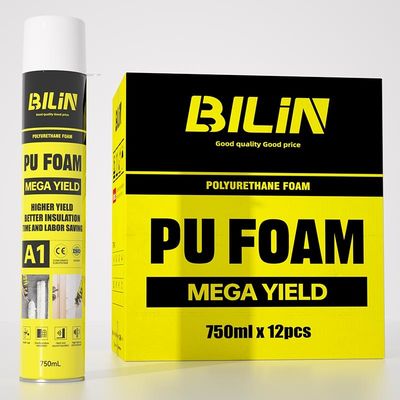 Non Toxic Polyurethane Expanding Foam Spray Yüksek Güçlü Nem Direnci