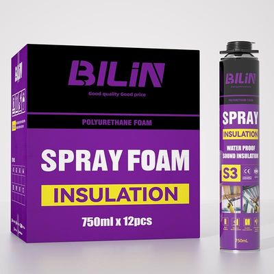 Yapı için özelleştirilebilir Yangın geçirmez poliüretan köpüğü 750ml Çok fonksiyonel