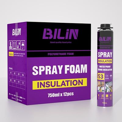 750 ml SPRAY PU Foam Yangın Dayanıklı Poliüretan Genişletici Köpük Hafif